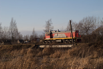 Obraz premium old train in the autumn