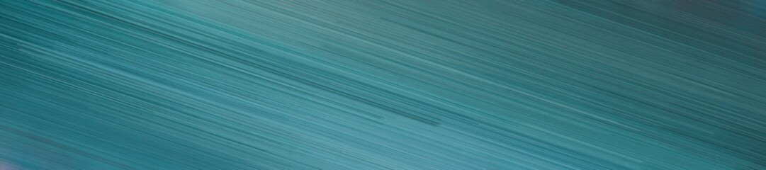 abstract wide banner background with teal blue, cadet blue and dark slate gray colors