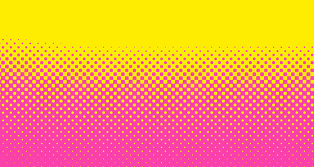 Pink halftone pop art background abstract vector comics style blank layout template with clouds beams and isolated dots pattern. For sale banner for your designe 1960s. with copy space eps10