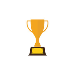 Trophy cup vector icon winner