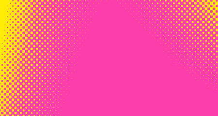 Pink halftone pop art background abstract vector comics style blank layout template with clouds beams and isolated dots pattern. For sale banner for your designe 1960s. with copy space eps10