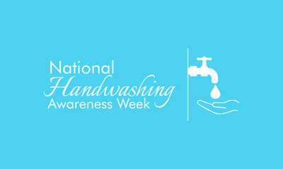 Vector illustration on the theme of National Handwashing awareness week in December.