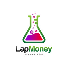 Money Lap Logo Design Vector concept. Lap Money Logo Template. Icon Symbol. Illustration