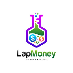 Money Lap Logo Design Vector concept. Lap Money Logo Template. Icon Symbol. Illustration