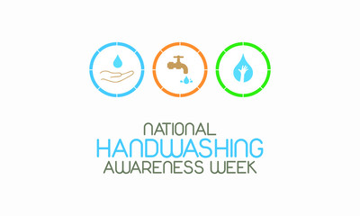 Vector illustration on the theme of National Handwashing awareness week in December.