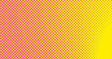 Pink halftone pop art background abstract vector comics style blank layout template with clouds beams and isolated dots pattern. For sale banner for your designe 1960s. with copy space eps10