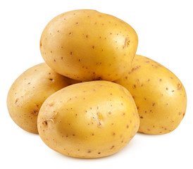 potato, isolated on white background, clipping path, full depth of field