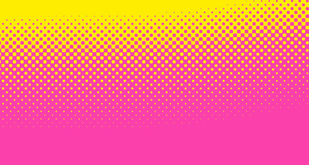 Pink halftone pop art background abstract vector comics style blank layout template with clouds beams and isolated dots pattern. For sale banner for your designe 1960s. with copy space eps10