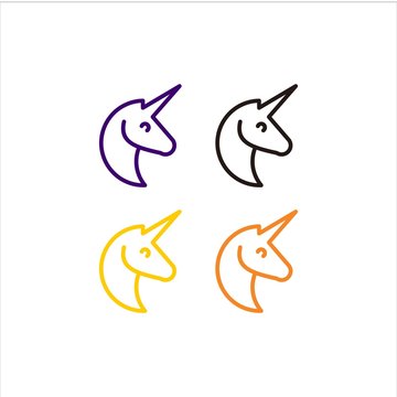 unicorn logo vector character graphic modern abstract