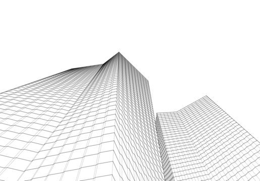 Abstract Architecture 3d Illustration Sketch