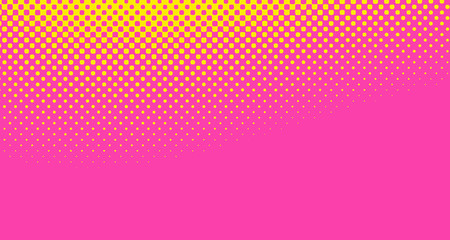 Pink halftone pop art background abstract vector comics style blank layout template with clouds beams and isolated dots pattern. For sale banner for your designe 1960s. with copy space eps10