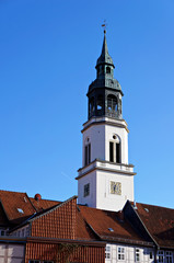 Tower of St.Marien Town Church. Celle, Germany.