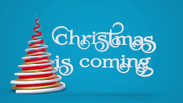 Merry Christmas and Happy New Year greeting lettering. Winter holiday background