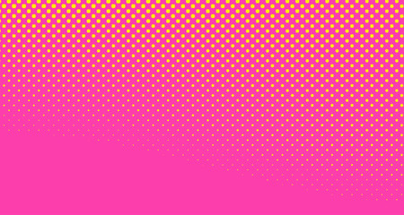 Pink halftone pop art background abstract vector comics style blank layout template with clouds beams and isolated dots pattern. For sale banner for your designe 1960s. with copy space eps10