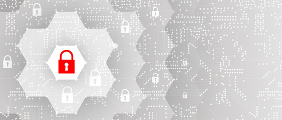 Cybersecurity and information or network protection. Future technology web services for business and internet project