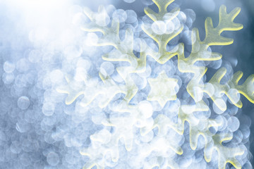 Christmas banner with shiny blue color and graphic elements. Glowing backdrop, space for text