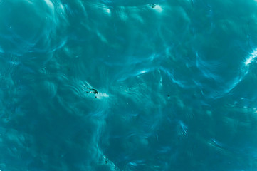 Fototapeta premium Close up of turquoise sea surface with ripples