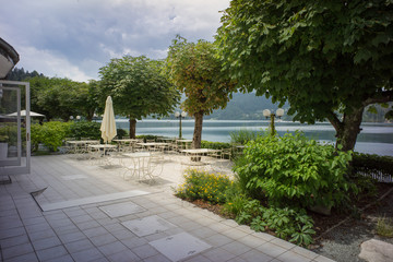 Beautiful terrace on the lake