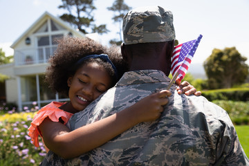 Soldier with daughter