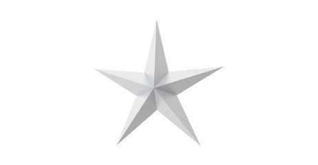 Obraz premium Star 3D Render isolated on white