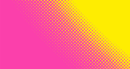 Pink halftone pop art background abstract vector comics style blank layout template with clouds beams and isolated dots pattern. For sale banner for your designe 1960s. with copy space eps10