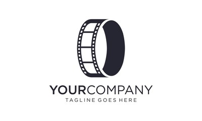 Creative film reel for logo designs vector