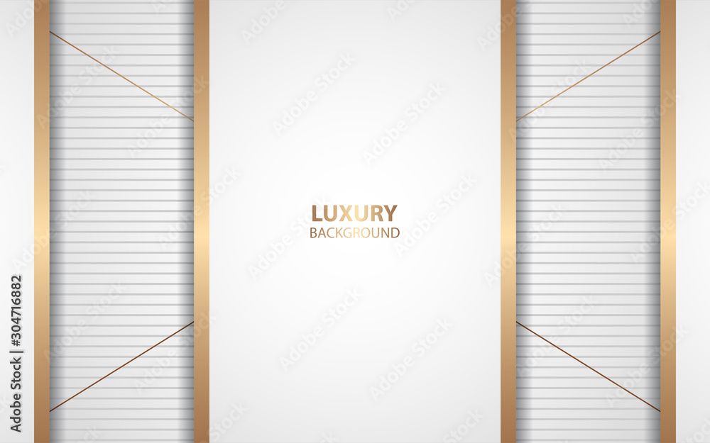 Aufkleber modern abstract light silver background vector. elegant frame shape design with golden line. luxury 