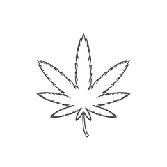 Marijuana line icon. Vector illustration flat style