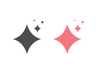 Shine icon set, Clean star icon. Vector