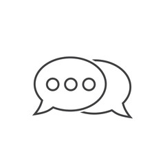 Speech bubble line icon. Vector illustration in flat style