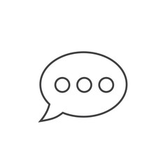 Speech bubble line icon. Vector illustration in flat style