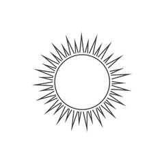 Sun line icon. Modern weather icon. Flat vector