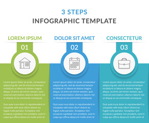 Infographic Template with 3 Steps