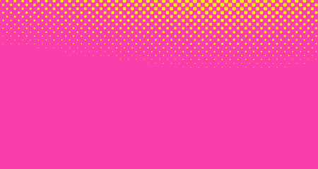 Pink halftone pop art background abstract vector comics style blank layout template with clouds beams and isolated dots pattern. For sale banner for your designe 1960s. with copy space eps10