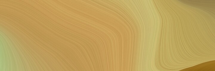 banner modern waves background design with dark khaki, tan and brown color