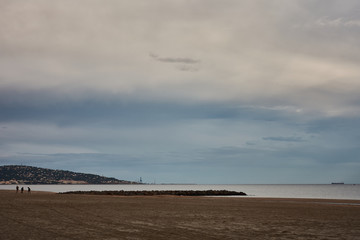 Sunset at Plage Baleine in Sète. France