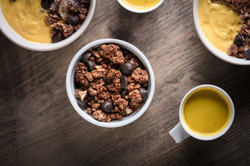 Pot de muesli granola chocolat