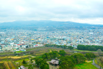 Goryokaku, Japan's first castle was built by French architecture. The shape of the castle is a 5-pointed star is the place to see cherry blossoms in spring, a popular tourist destination in Japan