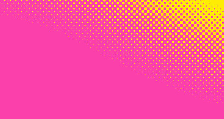 Pink halftone pop art background abstract vector comics style blank layout template with clouds beams and isolated dots pattern. For sale banner for your designe 1960s. with copy space eps10