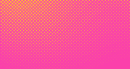 Pink halftone pop art background abstract vector comics style blank layout template with clouds beams and isolated dots pattern. For sale banner for your designe 1960s. with copy space eps10