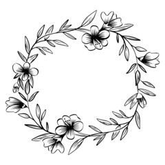 Elegant floral elements. Floral wreath