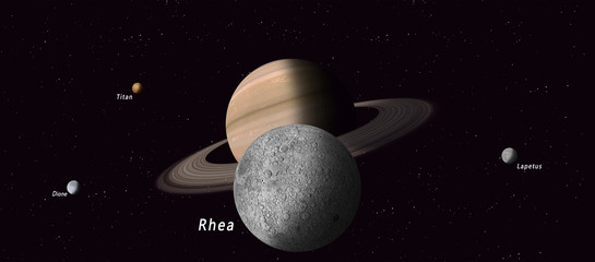 rhea saturn satellite © alex_aldo