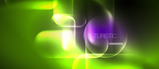 Neon glowing techno lines, hi-tech futuristic abstract background template