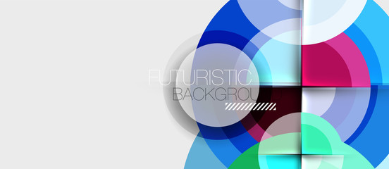 Geometric design abstract background - circles