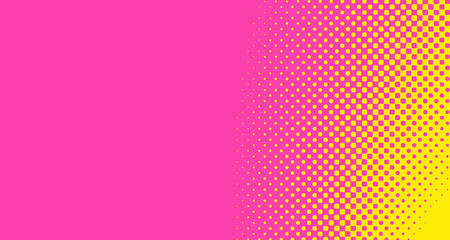 Pink halftone pop art background abstract vector comics style blank layout template with clouds beams and isolated dots pattern. For sale banner for your designe 1960s. with copy space eps10