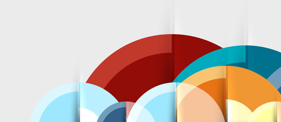 Fototapeta premium Geometric design abstract background - circles