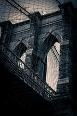 Brooklyn Bridge from Below - NYC