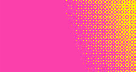 Pink halftone pop art background abstract vector comics style blank layout template with clouds beams and isolated dots pattern. For sale banner for your designe 1960s. with copy space eps10