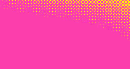 Pink halftone pop art background abstract vector comics style blank layout template with clouds beams and isolated dots pattern. For sale banner for your designe 1960s. with copy space eps10