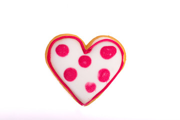 Heart cookie white background